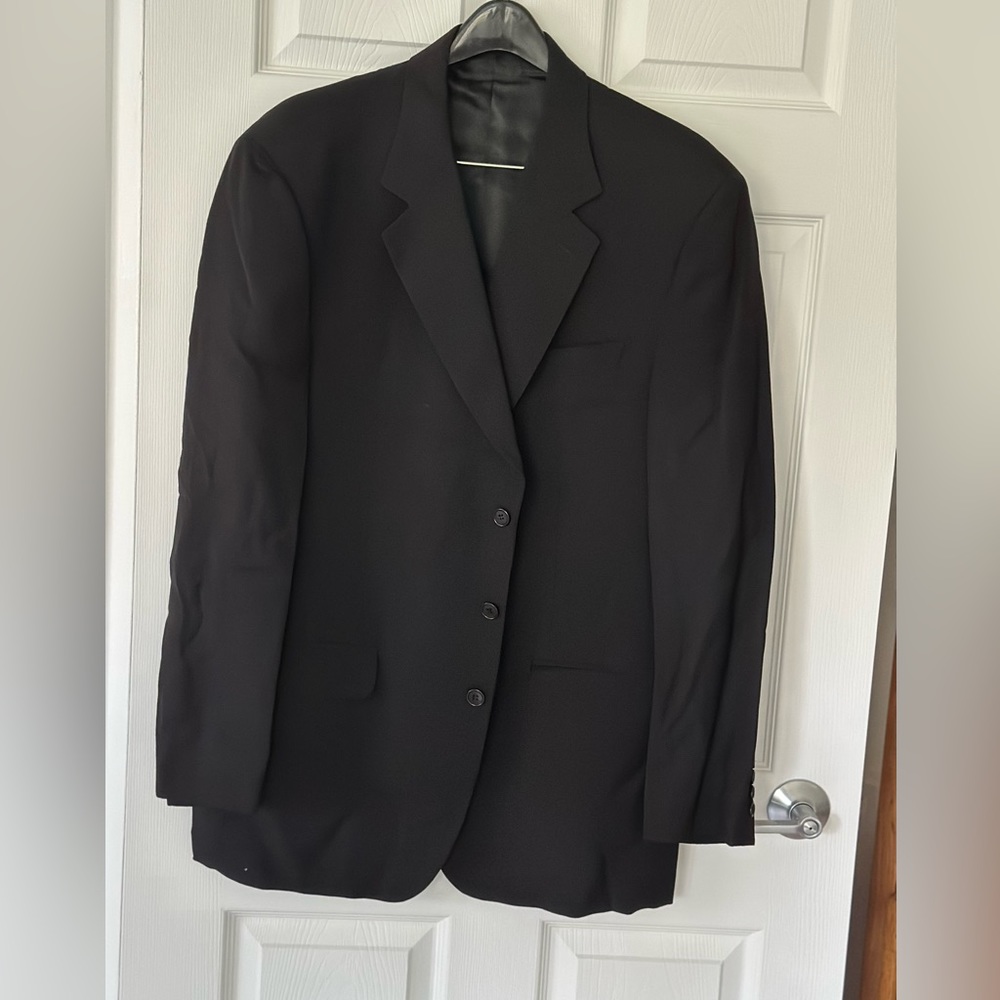 Vintage NWOT MISSONI UOMO Black 100%  Wool Suit Jacket.Size 52. Made in Italy